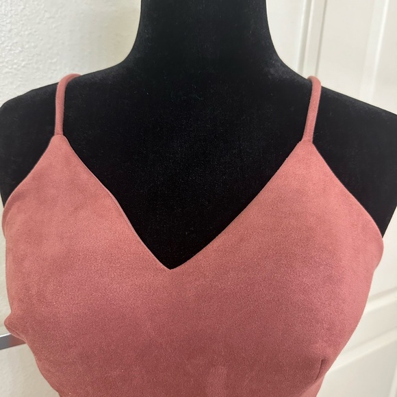 Dusty Rose or Mauve color cocktail dress! Soft like suede,but not suede! 💗 - Picture 4 of 5